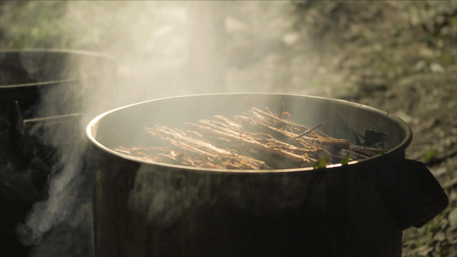 Medicine brewing over a fire